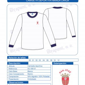 Camiseta deportiva manga larga