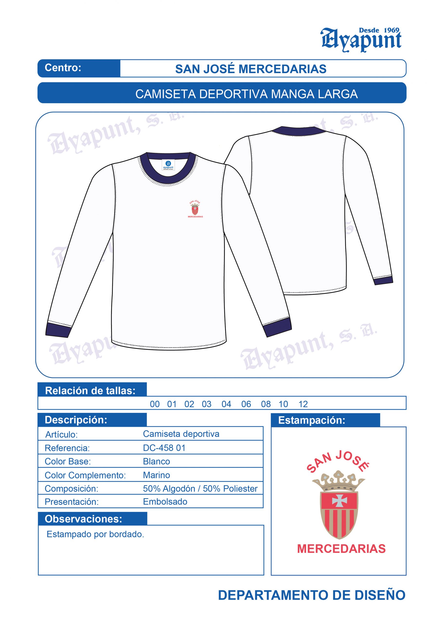Camiseta deportiva manga larga