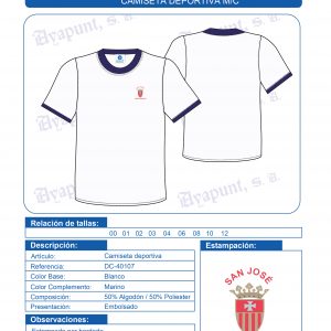 Camiseta deportiva manga corta